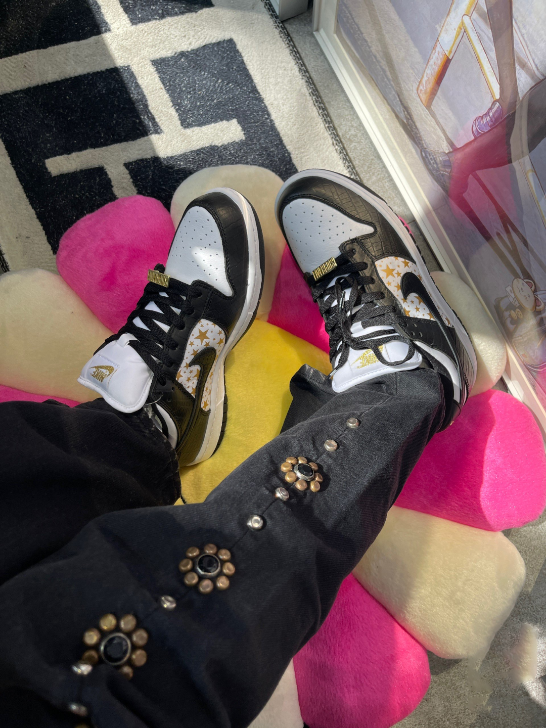 Supreme Nike SB Dunk Low White Black