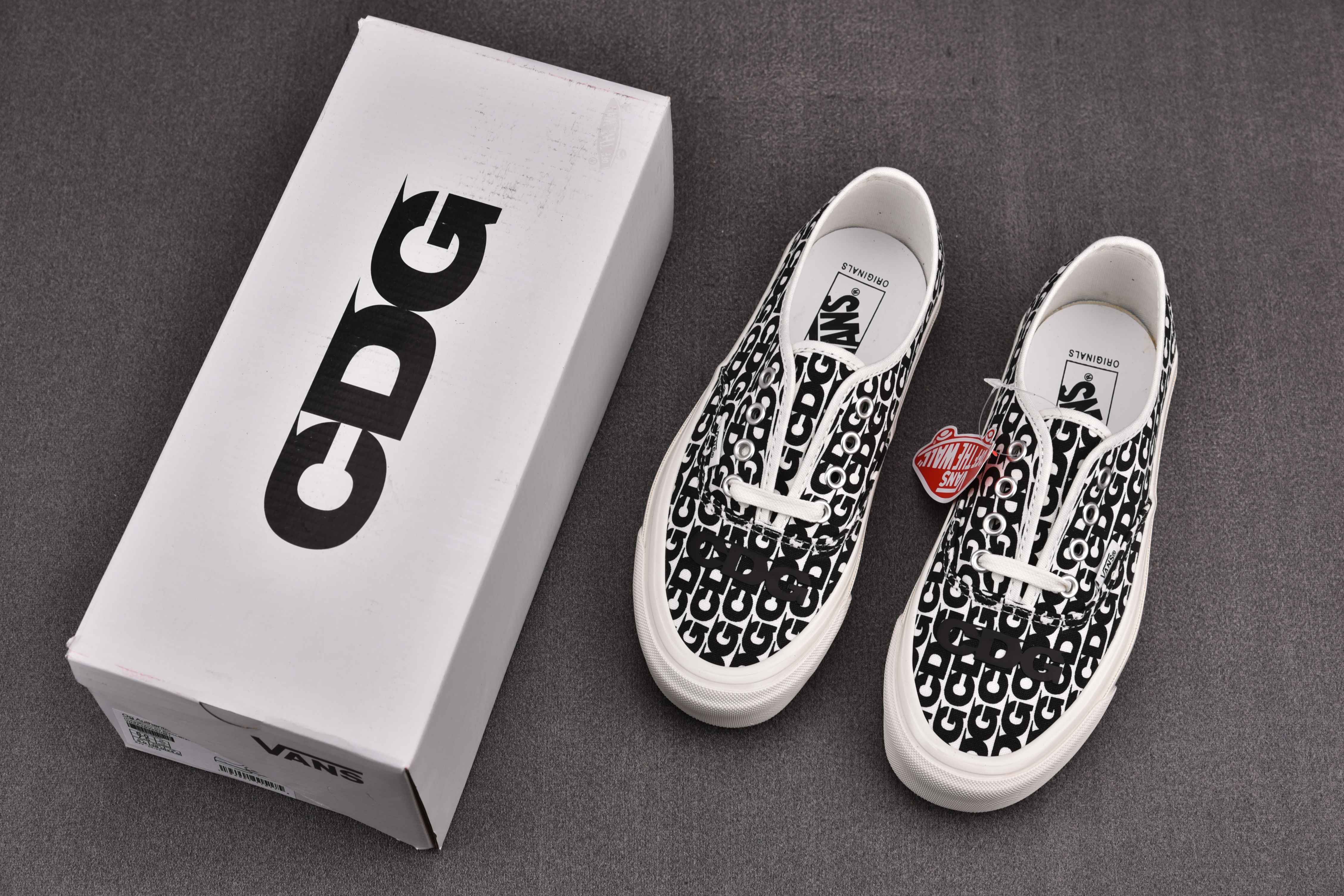 Vans Authentic Comme des Garcons Black Heel Tab (Curved Rubber)