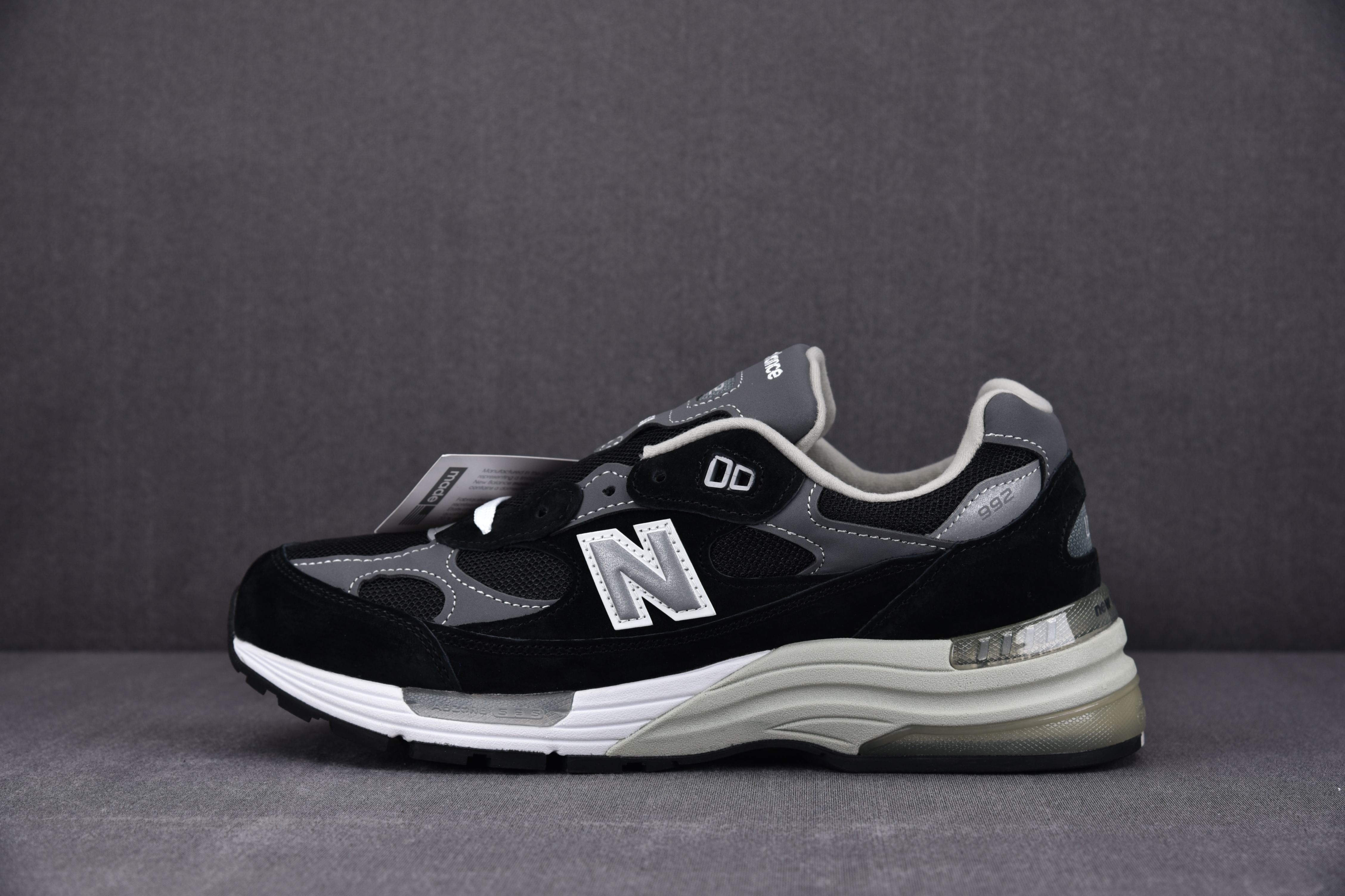 New Balance 992 Black Grey Suede