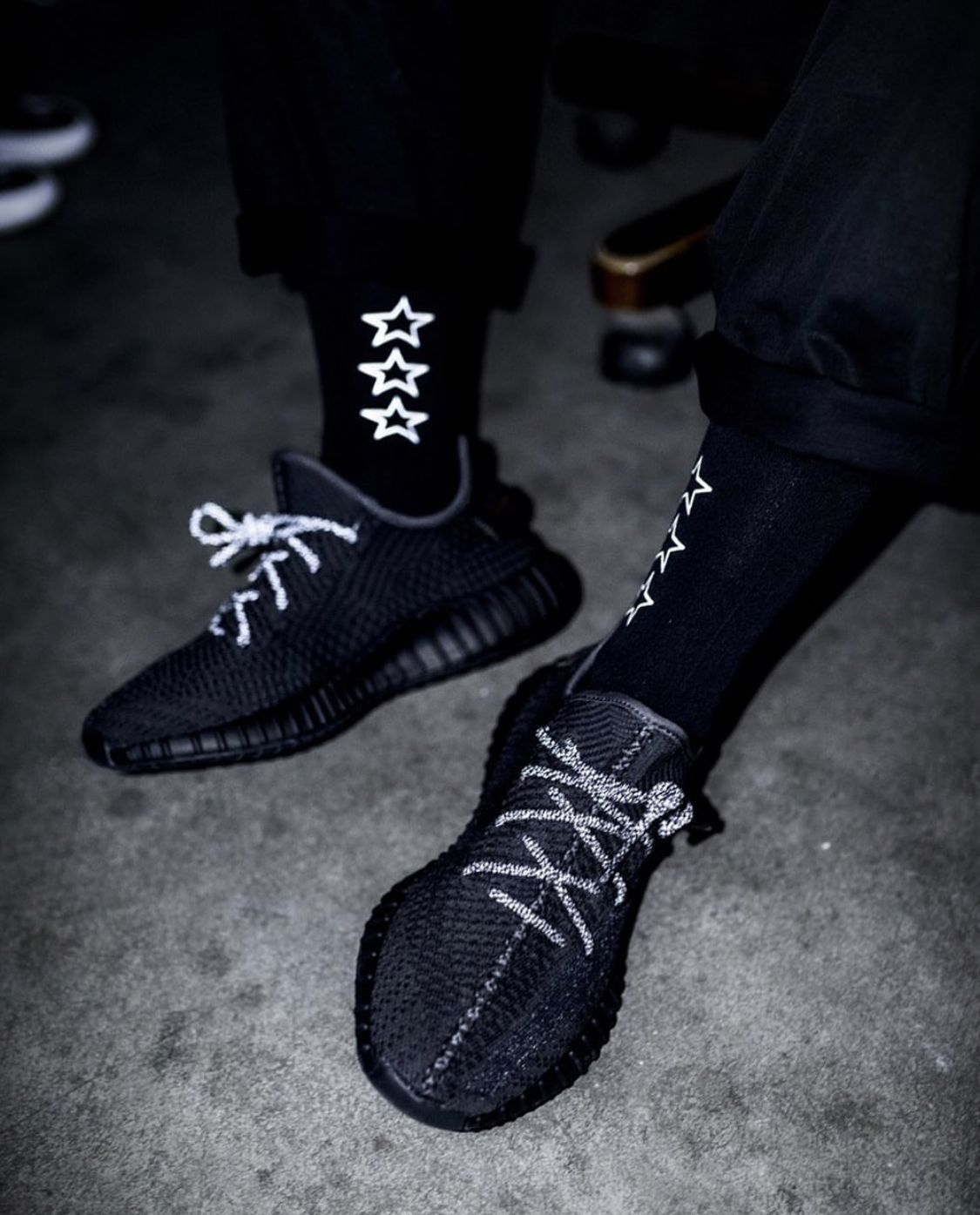 【Clearance】adidas Yeezy Boost 350 V2 Static Black Reflective (US5)