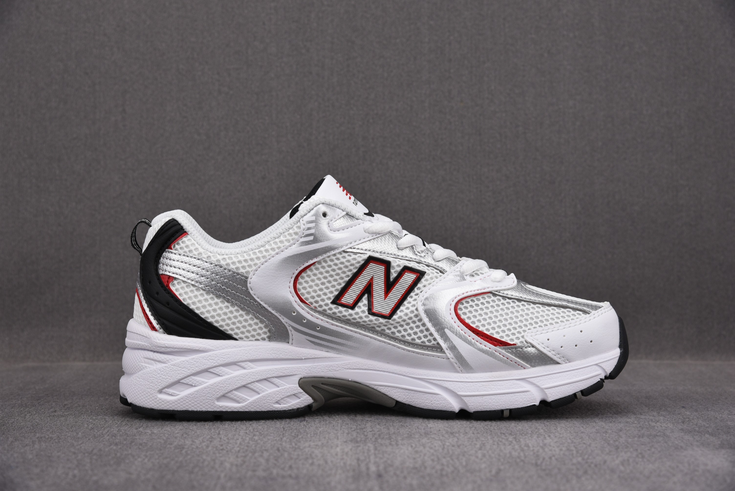 New Balance 530v2 White Silver Red