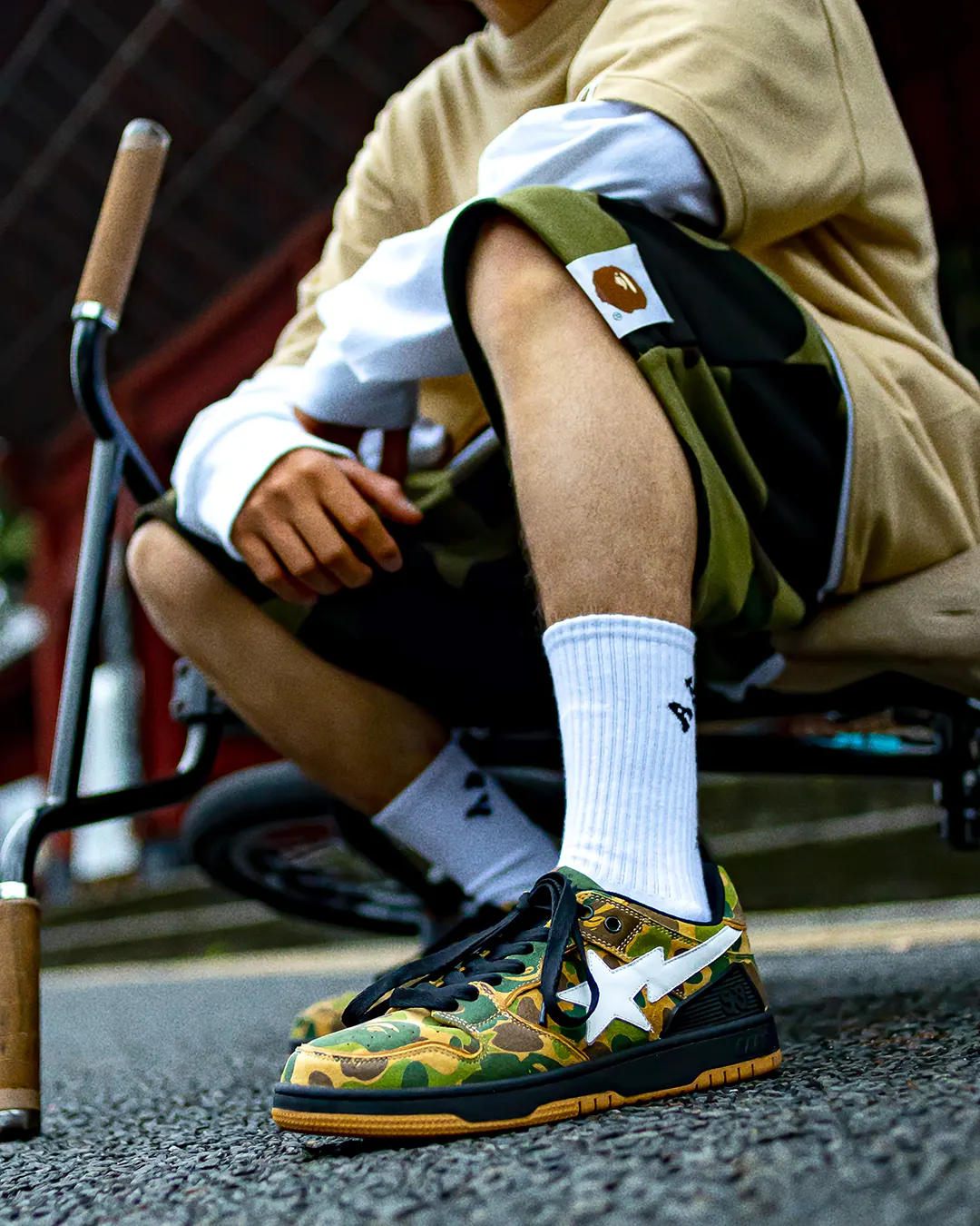 A Bathing Ape Bape SK8 Sta ABC Camo Green