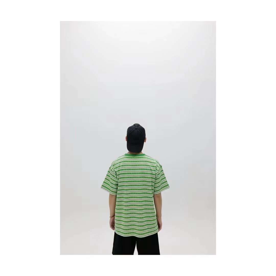 Chrome Hearts Knit Gingham Embroidered T-Shirt Green 5.16