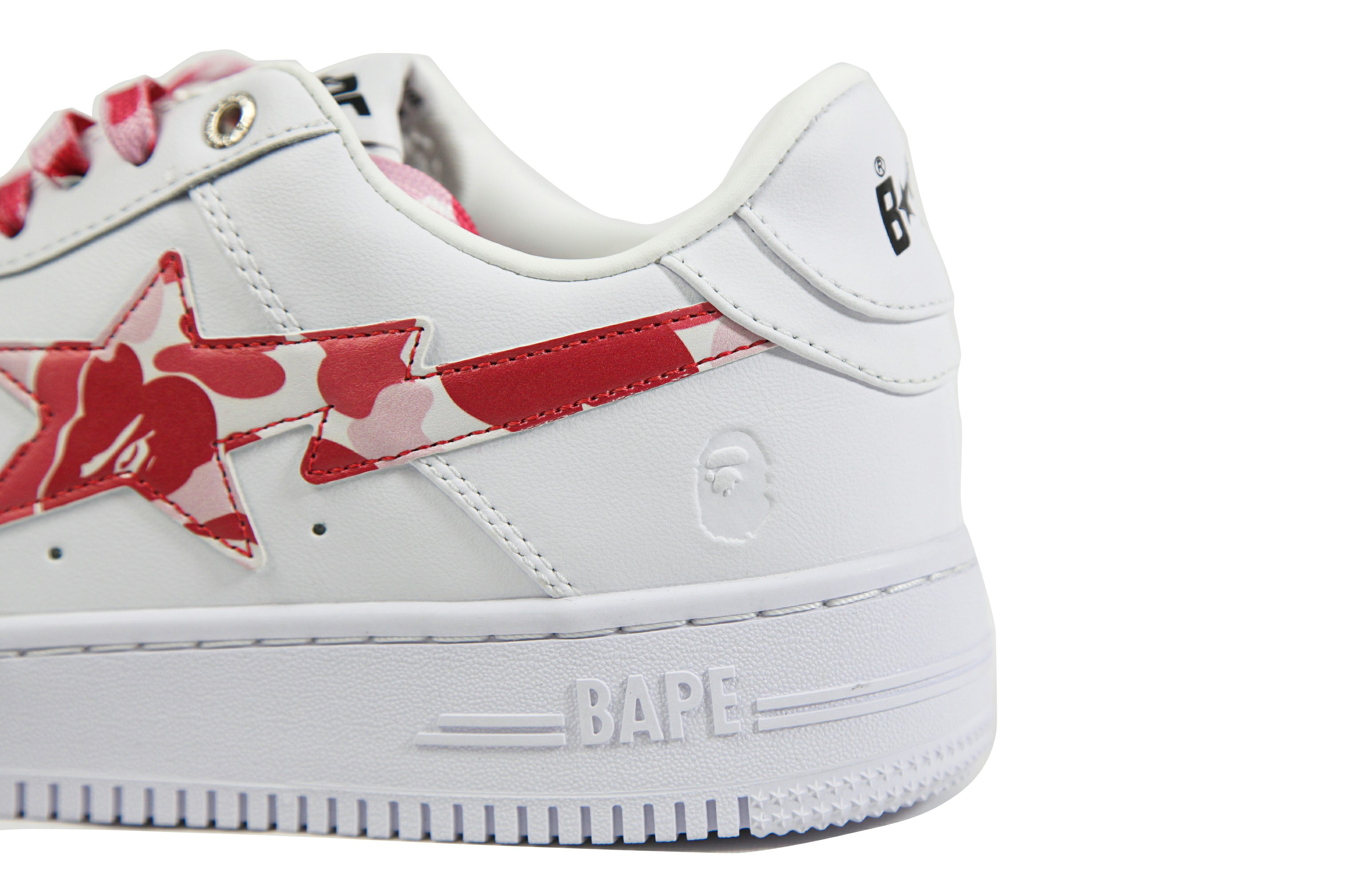 A Bathing Ape Bape Sta Low White ABC Camo Pink