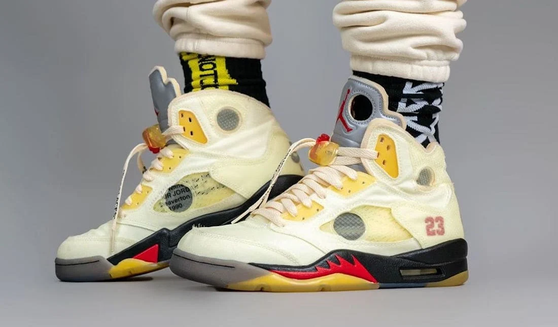 OFF-WHITE x Air Jordan 5 “Sail”