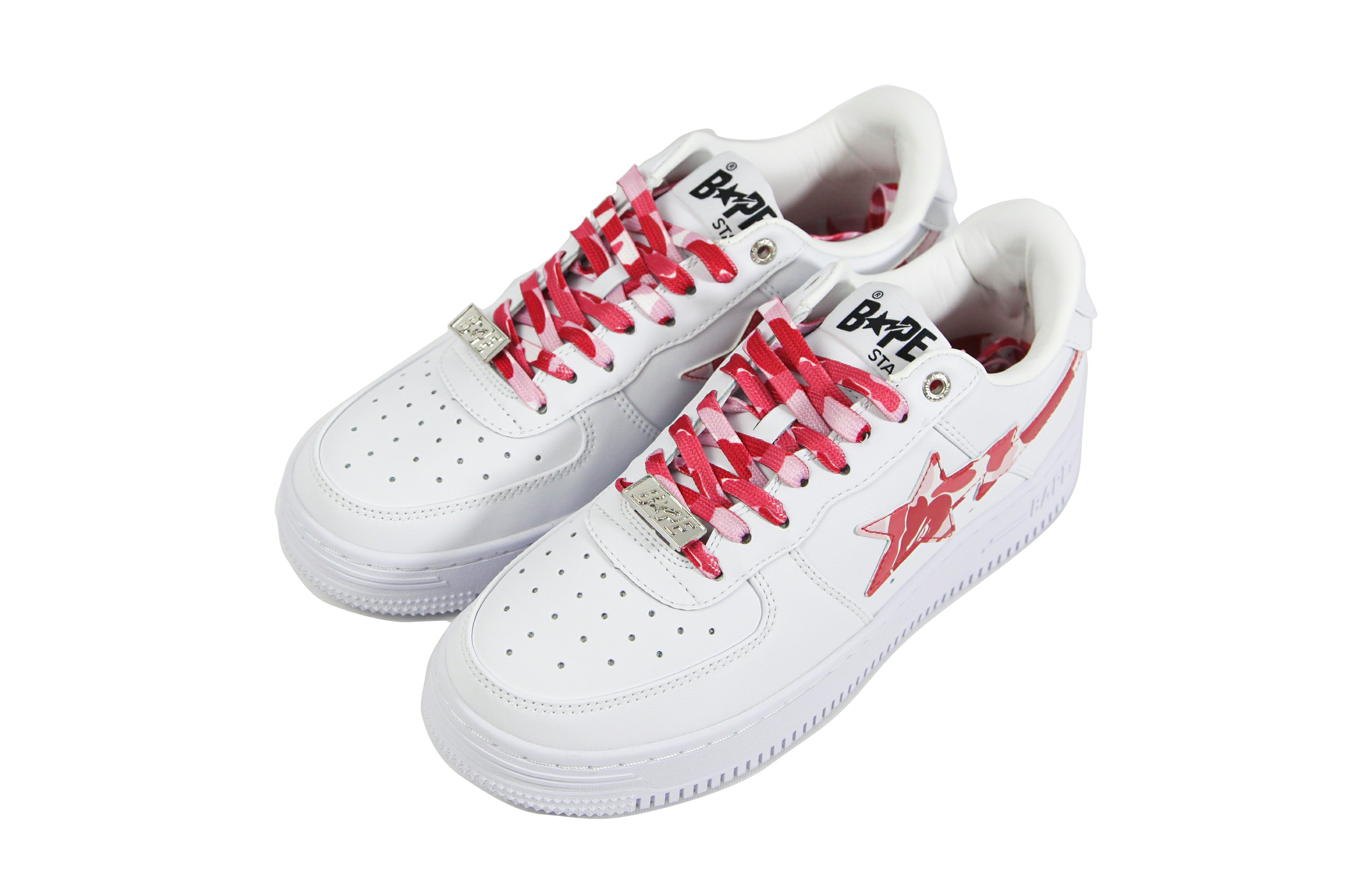 A Bathing Ape Bape Sta Low White ABC Camo Pink