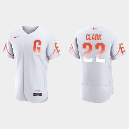 San Francisco San Francisco Giants #22 Will Clark Men's 2021 City Connect Authentic White Jersey Men's