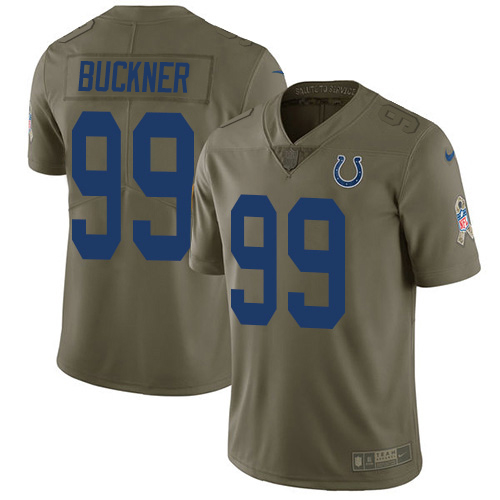 Indianapolis Colts #99 DeForest Buckner Olive Youth Stitched Limited 2017 Salute To Service Jersey Youth