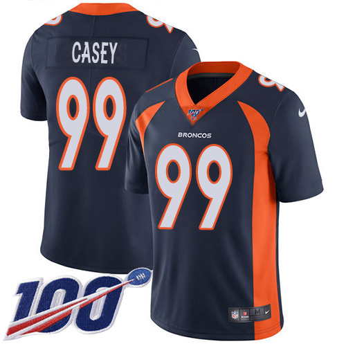 Denver Broncos #99 Jurrell Casey Navy Blue Alternate Youth Stitched 100th Season Vapor Untouchable Limited Jersey Youth