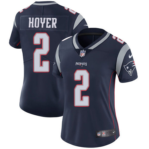 New England Patriots #2 Brian Hoyer Navy Blue Team Color Women's Stitched Vapor Untouchable Limited Jersey Womens