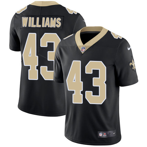 New Orleans Saints #43 Marcus Williams Black Team Color Youth Stitched Vapor Untouchable Limited Jersey Youth