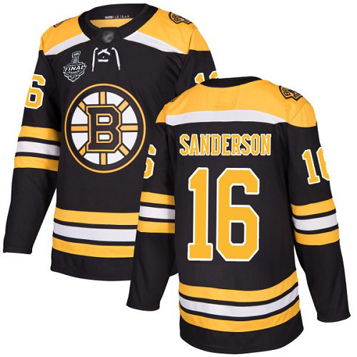 Adidas Boston Bruins #16 Derek Sanderson Black Home Authentic Stanley Cup Final Bound Stitched Jersey Men's