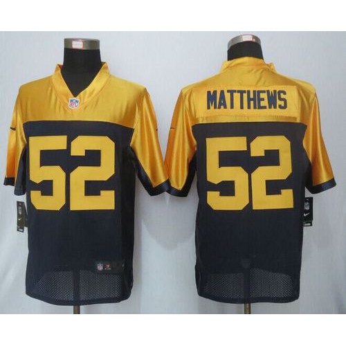 Green Bay Packers #52 Clay Matthews Navy Blue Alternate Men's Stitched New Limited Jersey Men's