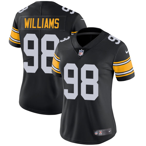 Pittsburgh Steelers #98 Vince Williams Black Alternate Women's Stitched Vapor Untouchable Limited Jersey Womens