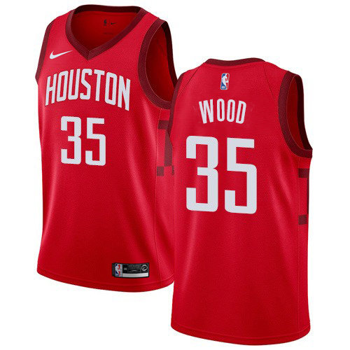 Houston Rockets #35 Christian Wood Red Youth Swingman Earned Edition Jersey Youth