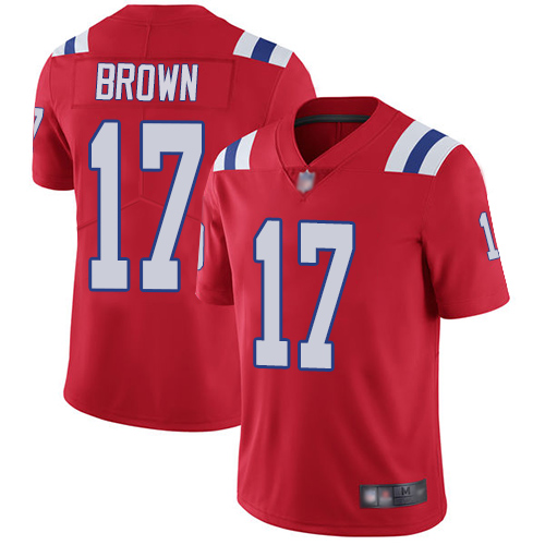 New England Patriots #17 Antonio Brown Red Alternate Youth Stitched Vapor Untouchable Limited Jersey Youth