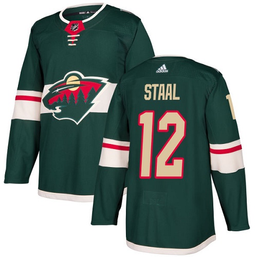 Adidas Minnesota Wild #12 Eric Staal Green Home Authentic Stitched Jersey Men's