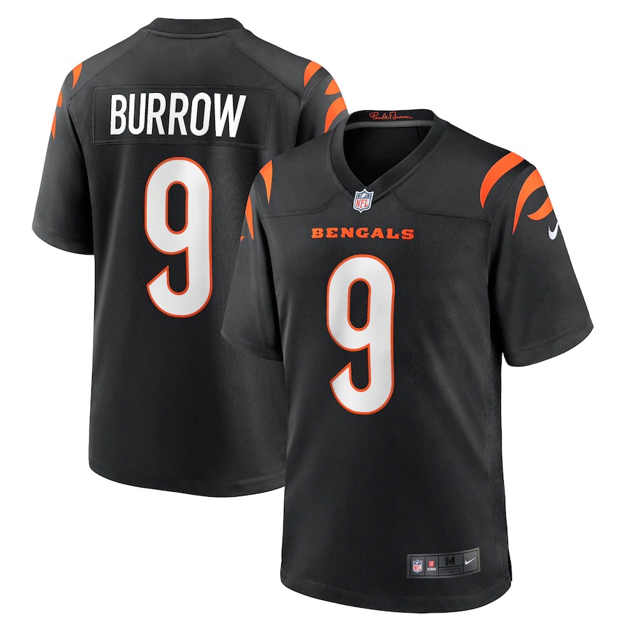 Cincinnati Bengals #9 Joe Burrow Black Game Jersey
