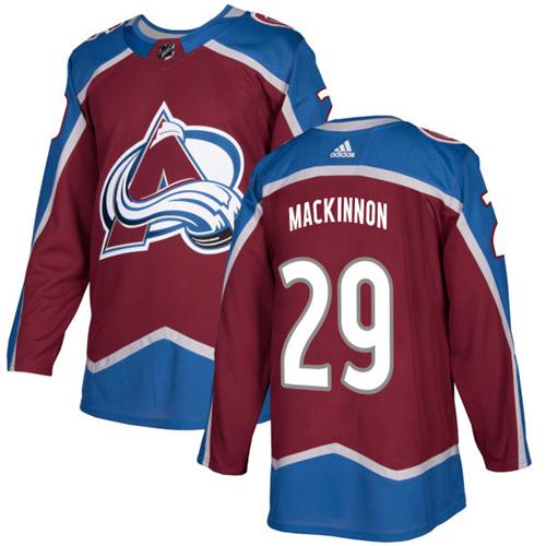 Adidas Colorado Avalanche #29 Nathan MacKinnon Burgundy Home Authentic Stitched Jersey Men's