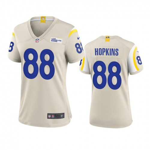 Los Angeles Los Angeles Rams #88 Brycen Hopkins Women's Game Jersey - Bone Womens