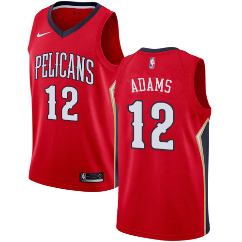 New Orleans Pelicans #12 Steven Adams Red Womens Swingman Statement Edition Jersey Womens