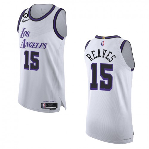 Los Angeles Los Angeles Lakers #15 Austin Reaves White 2022-23 Authentic Jersey - City Edition Mens