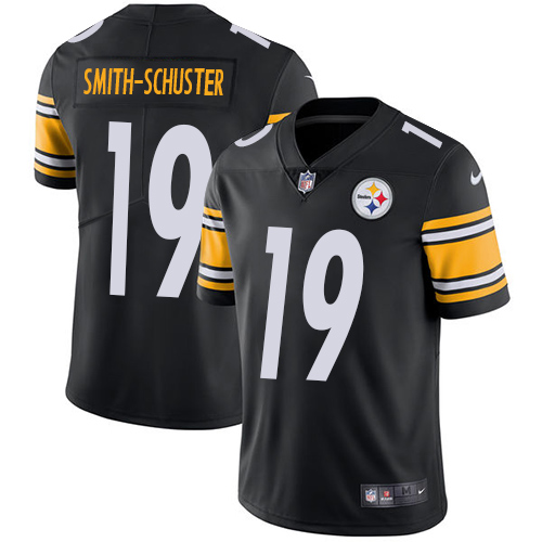Pittsburgh Steelers #19 JuJu Smith-Schuster Black Team Color Youth Stitched Vapor Untouchable Limited Jersey Youth