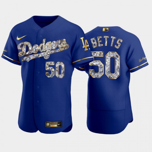 Los Angeles Los Angeles Dodgers #50 Mookie Betts Men's Diamond Edition Jersey - Royal Men's