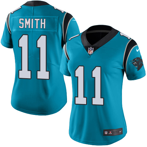 Carolina Panthers #11 Torrey Smith Blue Alternate Women's Stitched Vapor Untouchable Limited Jersey Womens