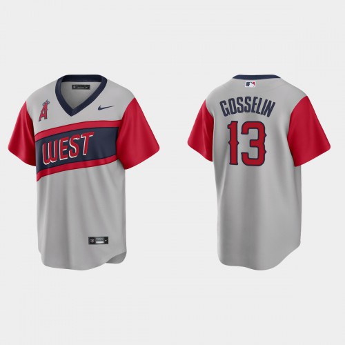 Los Angeles Los Angeles Angels #13 Phil Gosselin Men's Gray 2021 Little League Classic Game Jersey Men's