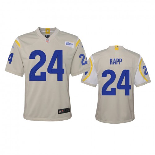 Los Angeles Los Angeles Rams #24 Taylor Rapp Youth Game Jersey - Bone Youth