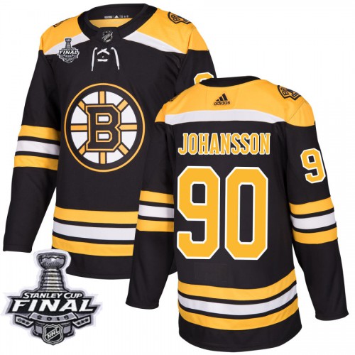 Adidas Boston Bruins #90 Marcus Johansson Black Home Authentic 2019 Stanley Cup Final Stitched Jersey Men's