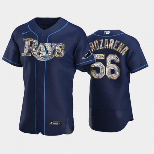 Tampa Bay Tampa Bay Rays #56 Randy Arozarena Men's Diamond Edition Jersey - Navy Men's