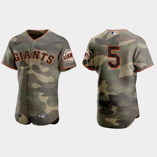 San Francisco San Francisco Giants #5 Mike Yastrzemski Men's 2021 Armed Forces Day Authentic Jersey -Camo Men's