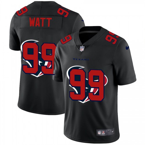 Houston Houston Texans #99 J.J. Watt Men's Team Logo Dual Overlap Limited Jersey Black Men's