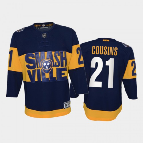 Adidas Nashville Predators #21 Nick Cousins Youth 2022 Stadium Series Game Jersey - Navy Youth