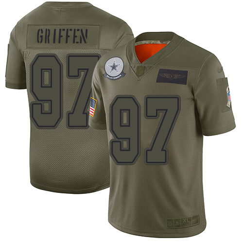Dallas Cowboys #97 Everson Griffen Camo Men's Stitched Limited 2019 Salute To Service Jersey Men's