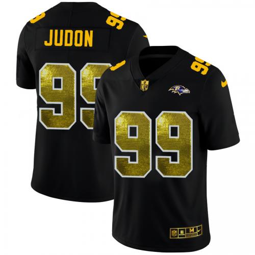 Baltimore Baltimore Ravens #99 Matthew Judon Men's Black Golden Sequin Vapor Limited Jersey Men's