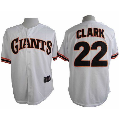 San Francisco Giants #22 Will Clark White 1989 Turn Back The Clock Stitched Jersey Men's