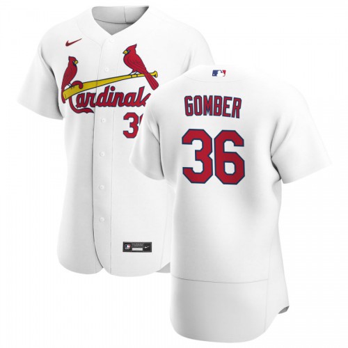 St. Louis St.Louis Cardinals #36 Austin Gomber Men's White Home 2020 Authentic Player Jersey Men's