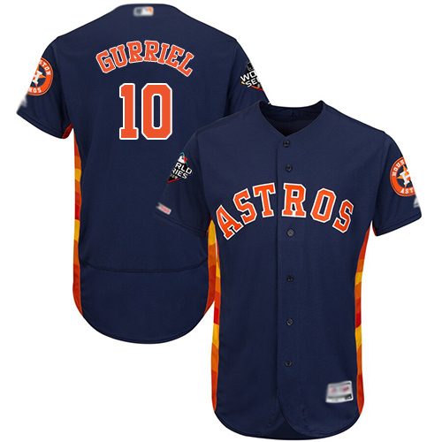 Houston Astros #10 Yuli Gurriel Navy Blue Flexbase Authentic Collection 2019 World Series Bound Stitched Jersey Men's