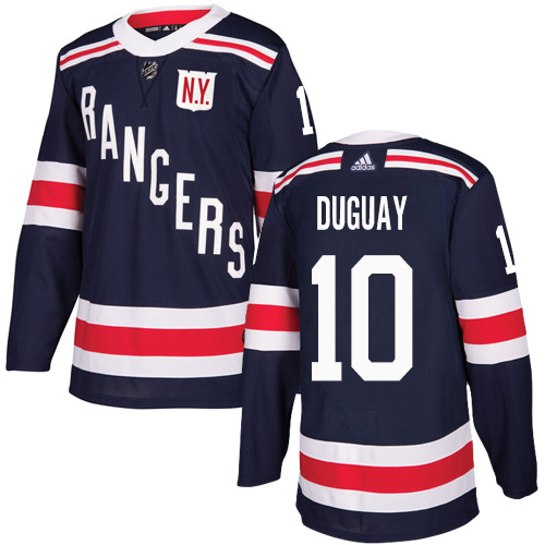 Adidas New York Rangers #10 Ron Duguay Navy Blue Authentic 2018 Winter Classic Stitched Jersey Men's