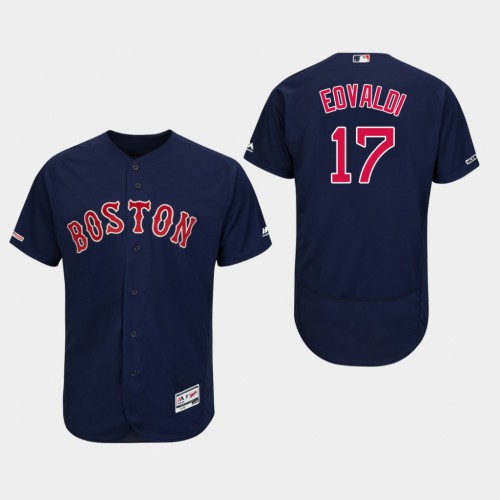 Boston Red Sox #17 Nathan Eovaldi Navy Blue Flexbase Authentic Collection Stitched Jersey Men's