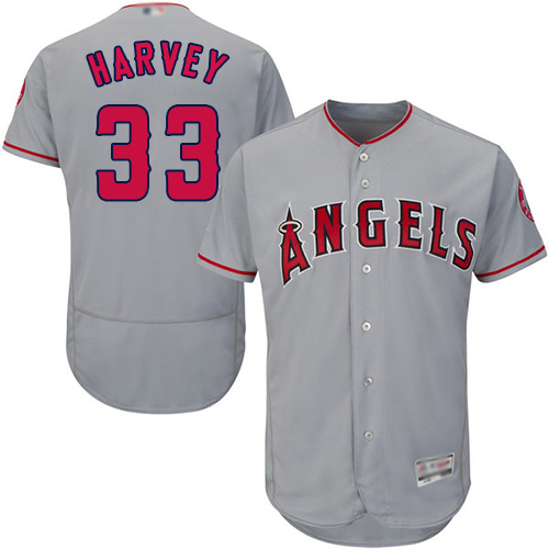 Los Angeles Angels of Anaheim #33 Matt Harvey Grey Flexbase Authentic Collection Stitched Jersey Men's