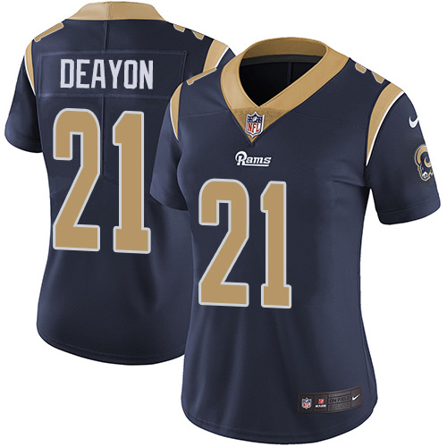 Los Angeles Rams #21 Donte Deayon Navy Blue Team Color Women's Stitched Vapor Untouchable Limited Jersey Womens