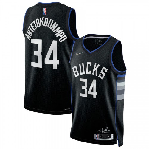 Milwaukee Milwaukee Bucks #34 Giannis Antetokounmpo Black Mens 2022 Select Series MVP Swingman - Jersey Mens