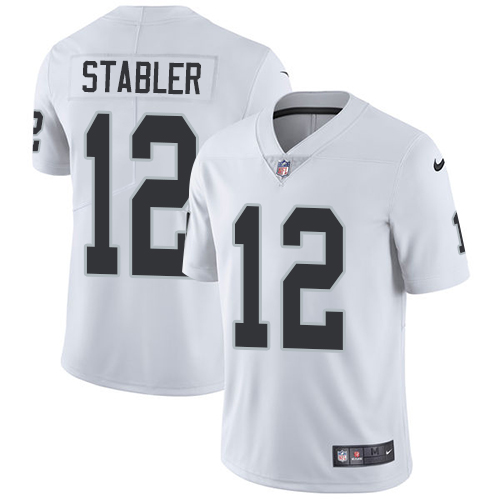 Las Vegas Raiders #12 Kenny Stabler White Men's Stitched Vapor Untouchable Limited Jersey Men's