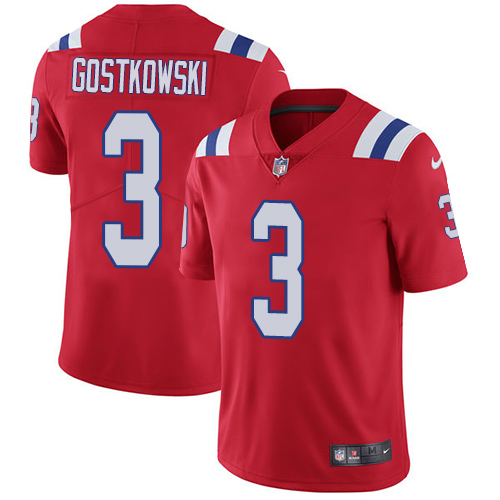 New England Patriots #3 Stephen Gostkowski Red Alternate Men's Stitched Vapor Untouchable Limited Jersey Men's
