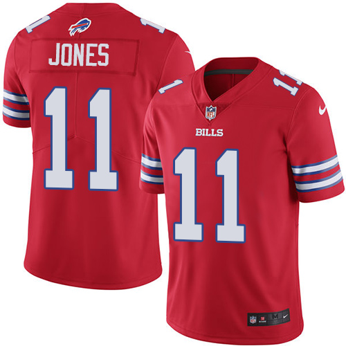 Buffalo Bills #11 Zay Jones Red Youth Stitched Limited Rush Jersey Youth