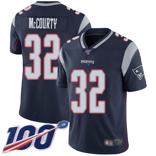 Patriots #32 Devin McCourty Navy Blue Team Color Men's Stitched 100th Season Vapor Limited Jersey
